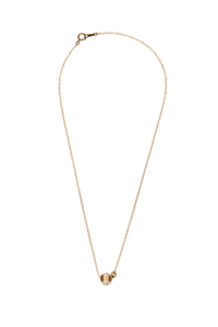 14K Gold Filled Handmade 1.3x400mm PlateCablechain with 4mmx8mmCorrugatedBall Necklace[Firenze Jewelry] 피렌체주얼리